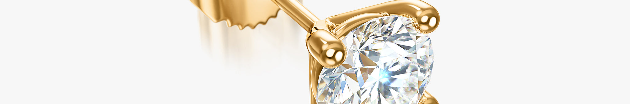 J'EVAR 14KT Yellow Gold ALTR Lab Grown Diamond Stud Earrings Lock View
