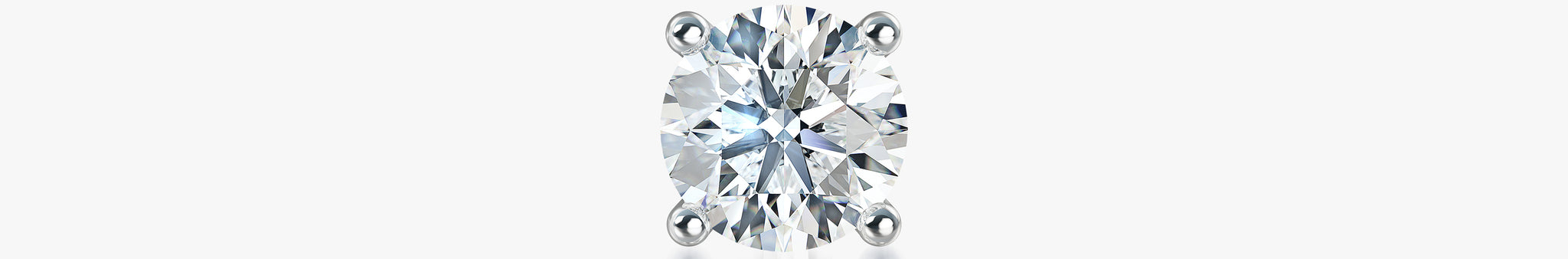 J'EVAR 14KT White Gold ALTR Lab Grown Diamond Stud Earrings Front View