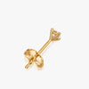 J'EVAR 14KT Yellow Gold ALTR Lab Grown Diamond Stud Earrings Back View | Single / 0.15 CT