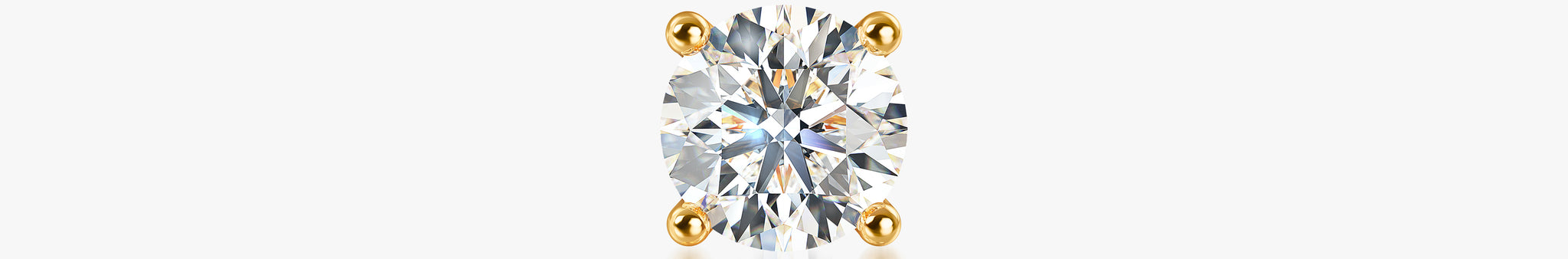 J'EVAR 14KT Yellow Gold ALTR Lab Grown Diamond Stud Earrings Front View