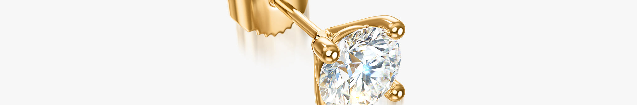 J'EVAR 14KT Yellow Gold ALTR Lab Grown Diamond Stud Earrings Lock View