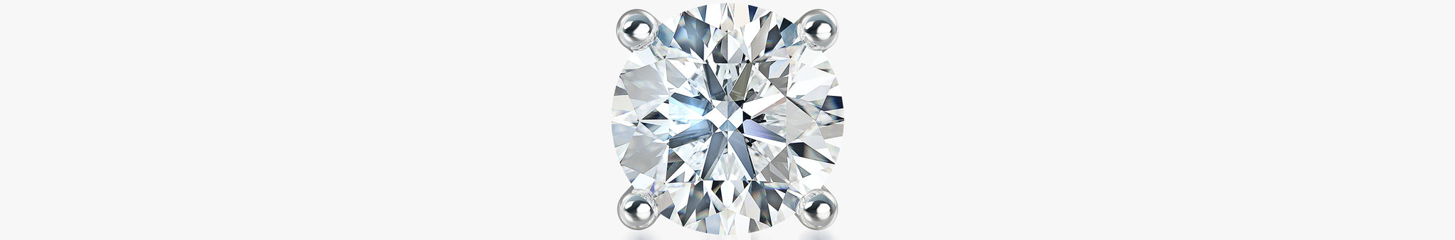 J'EVAR 14KT White Gold ALTR Lab Grown Diamond Stud Earrings Front View