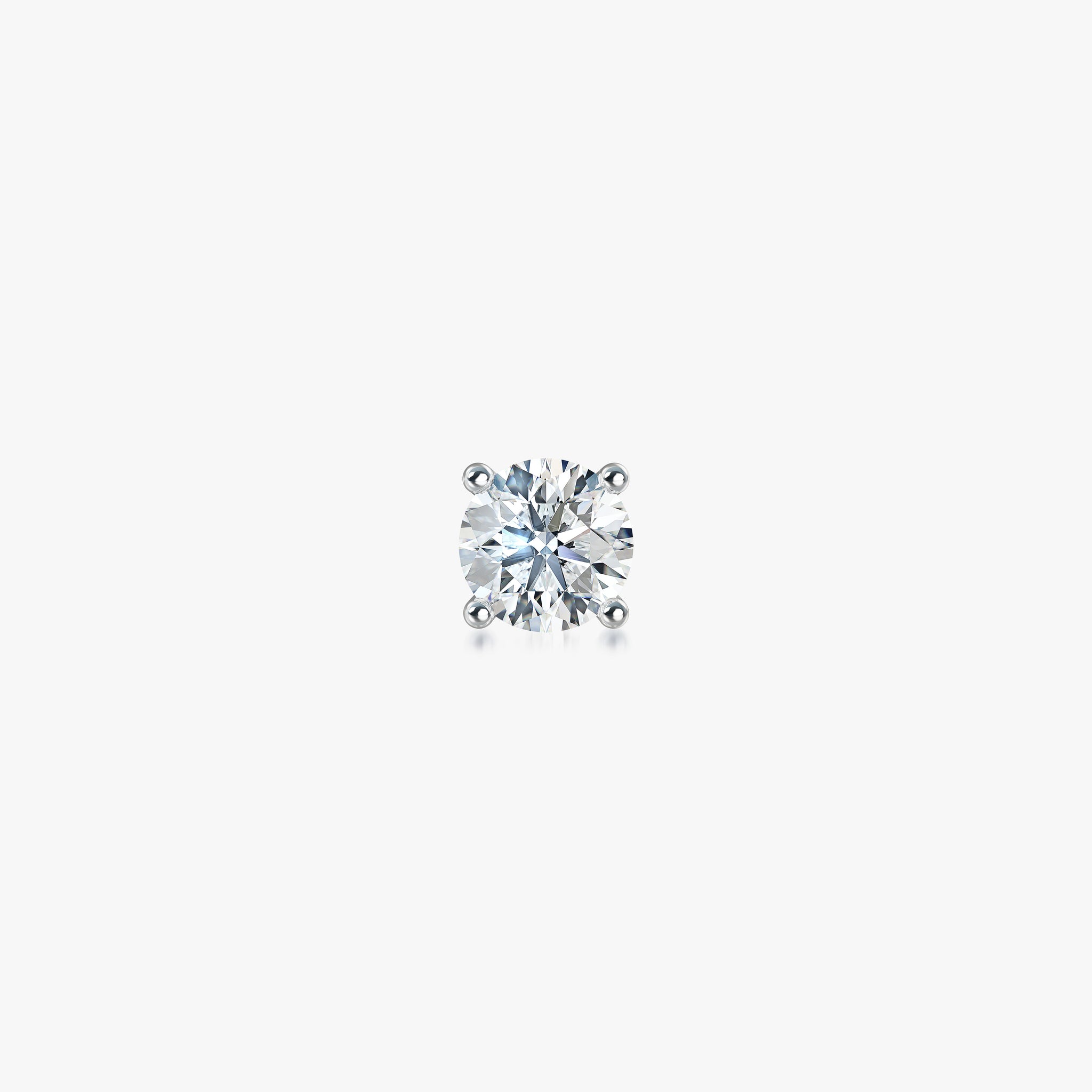 J'EVAR 14KT White Gold ALTR Lab Grown Diamond Stud Earrings Front View