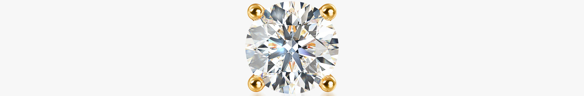 J'EVAR 14KT Yellow Gold ALTR Lab Grown Diamond Stud Earrings Front View