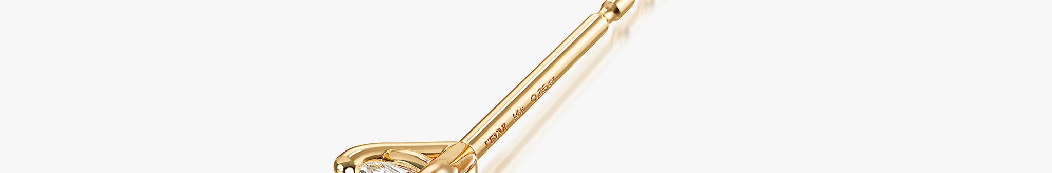 J'EVAR 14KT Yellow Gold ALTR Lab Grown Diamond Stud Earrings Perspective View