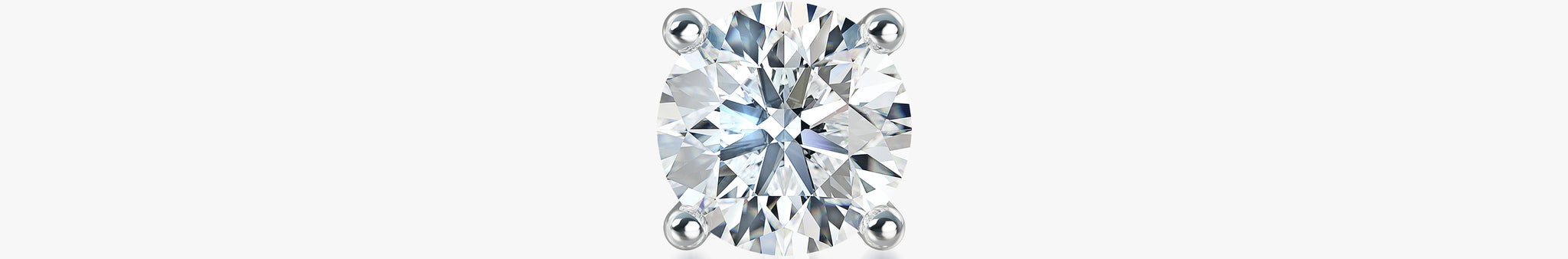 J'EVAR 14KT White Gold ALTR Lab Grown Diamond Stud Earrings Front View