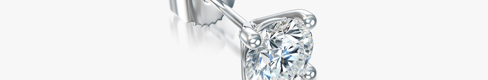 J'EVAR 14KT White Gold ALTR Lab Grown Diamond Stud Earrings Lock View