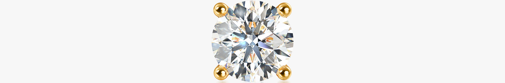 J'EVAR 14KT Yellow Gold ALTR Lab Grown Diamond Stud Earrings Front View