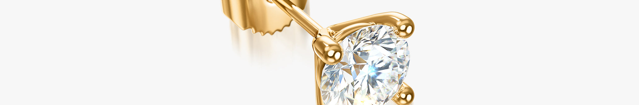 J'EVAR 14KT Yellow Gold ALTR Lab Grown Diamond Stud Earrings Lock View