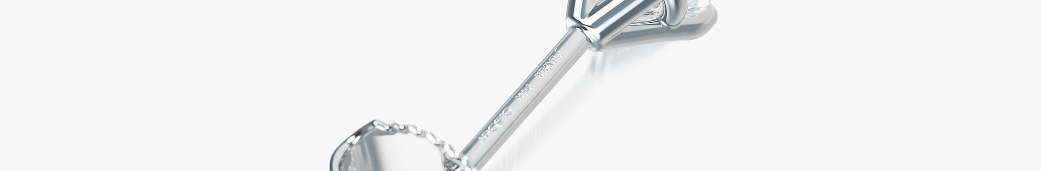 J'EVAR 14KT White Gold ALTR Lab Grown Diamond Stud Earrings Back View