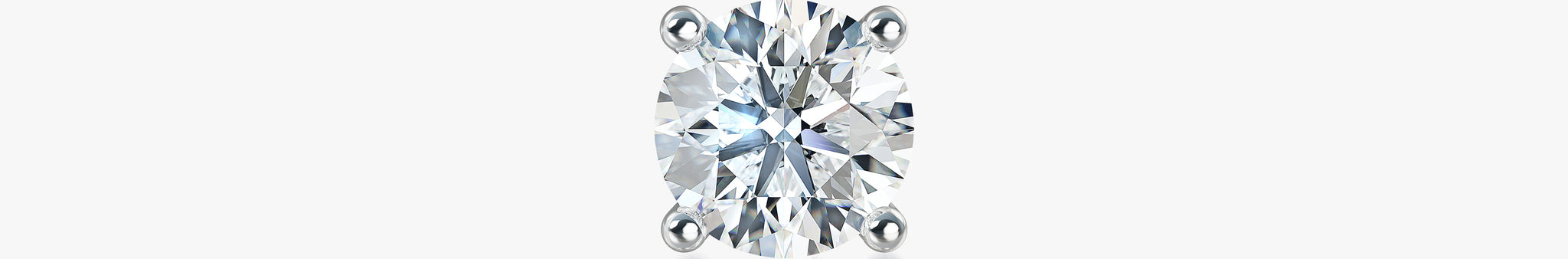 J'EVAR 14KT White Gold ALTR Lab Grown Diamond Stud Earrings Front View