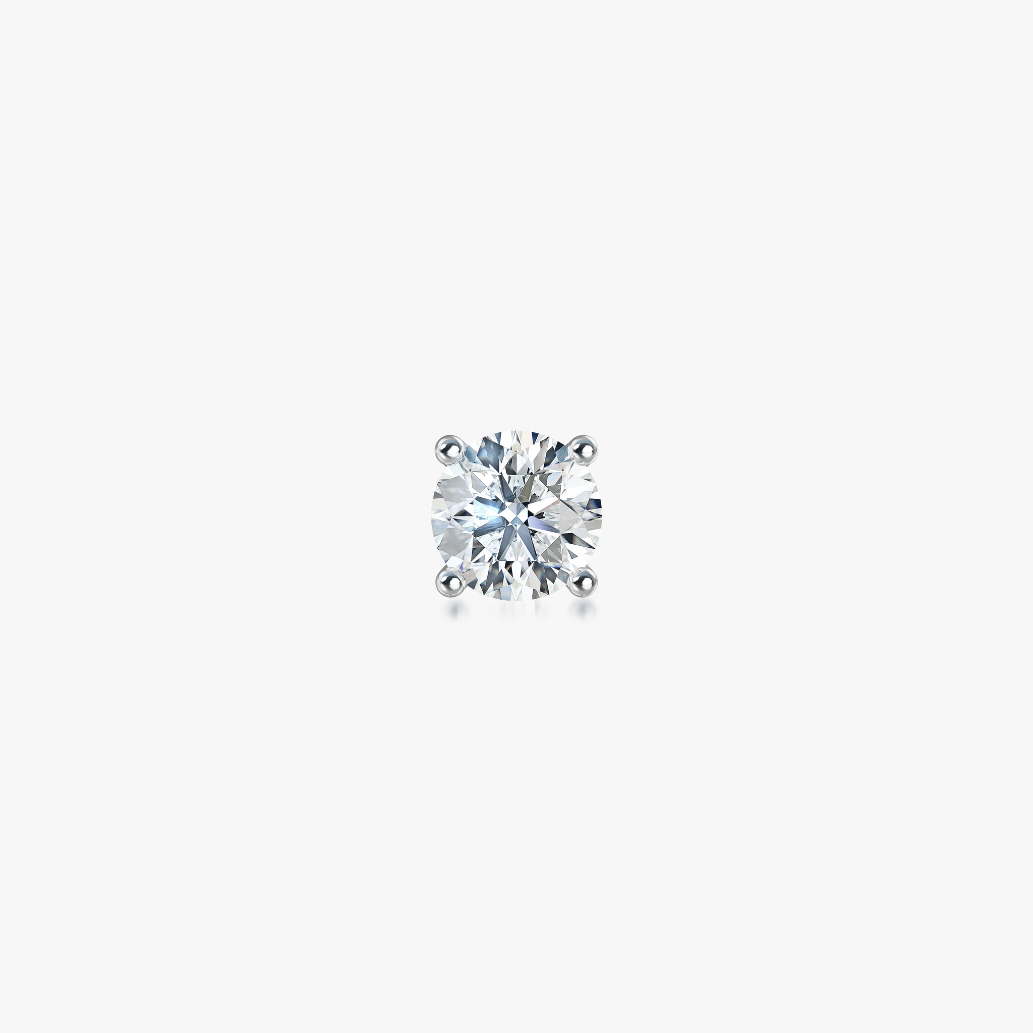 J'EVAR 14KT White Gold ALTR Lab Grown Diamond Stud Earrings Front View