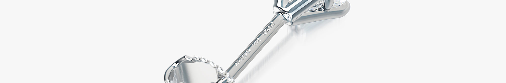 J'EVAR 14KT White Gold ALTR Lab Grown Diamond Stud Earrings Back View