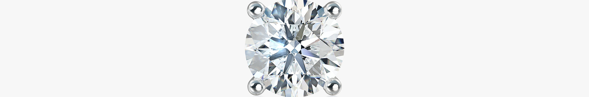 J'EVAR 14KT White Gold ALTR Lab Grown Diamond Stud Earrings Front View