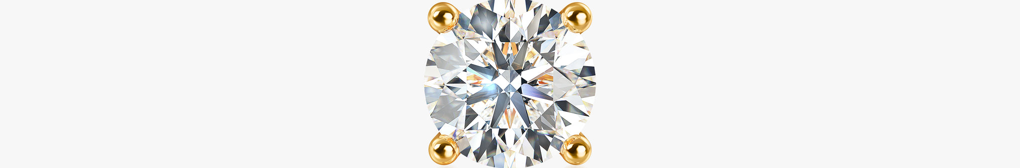 J'EVAR 14KT Yellow Gold ALTR Lab Grown Diamond Stud Earrings Front View