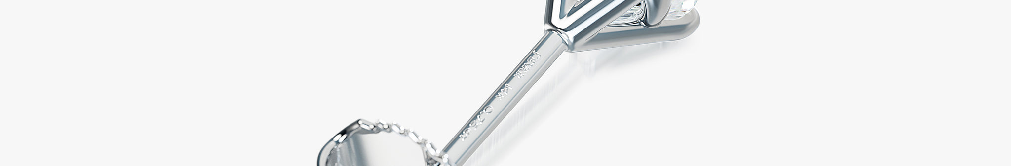 J'EVAR 14KT White Gold ALTR Lab Grown Diamond Stud Earrings Back View