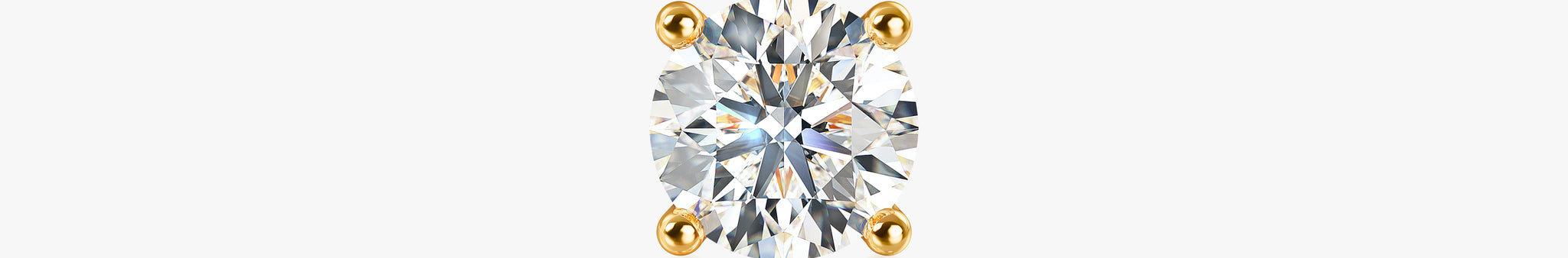 J'EVAR 14KT Yellow Gold ALTR Lab Grown Diamond Stud Earrings Front View
