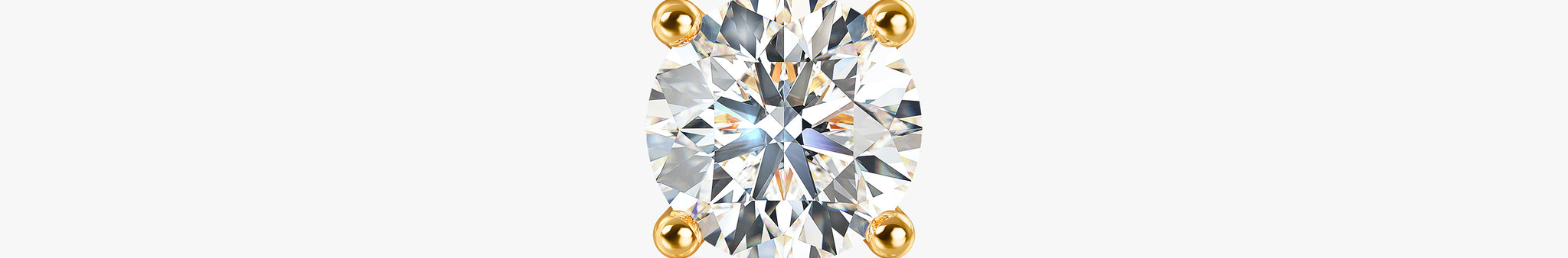 J'EVAR 14KT Yellow Gold ALTR Lab Grown Diamond Stud Earrings Front View