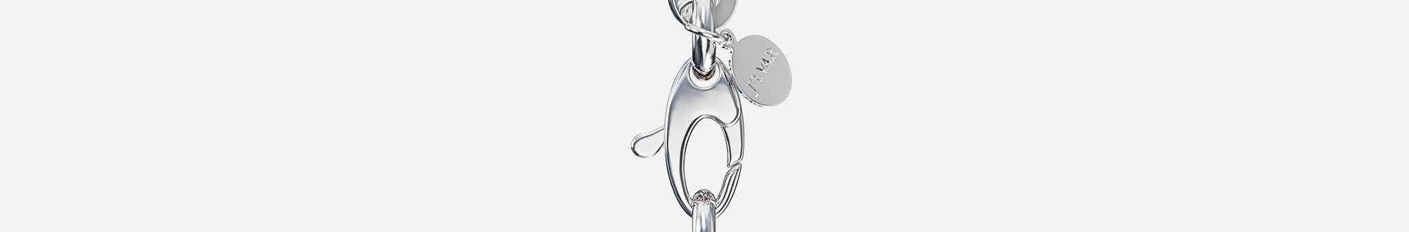 J'EVAR 14KT White Gold Two Row Paperclip Heart ALTR Lab Grown Diamond Necklace Lock View
