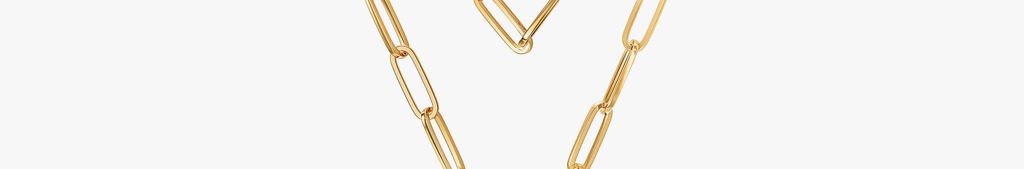 J'EVAR 14KT Yellow Gold Two Row Paperclip Heart ALTR Lab Grown Diamond Necklace Front View