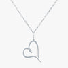 J'EVAR 14KT White Gold Paperclip ALTR Lab Grown Diamond Necklace Front View | 1.00 CT