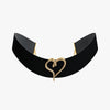 J'EVAR 14KT Yellow Gold Pave Heart ALTR Lab Grown Diamond Choker Front View | 1.50 CT