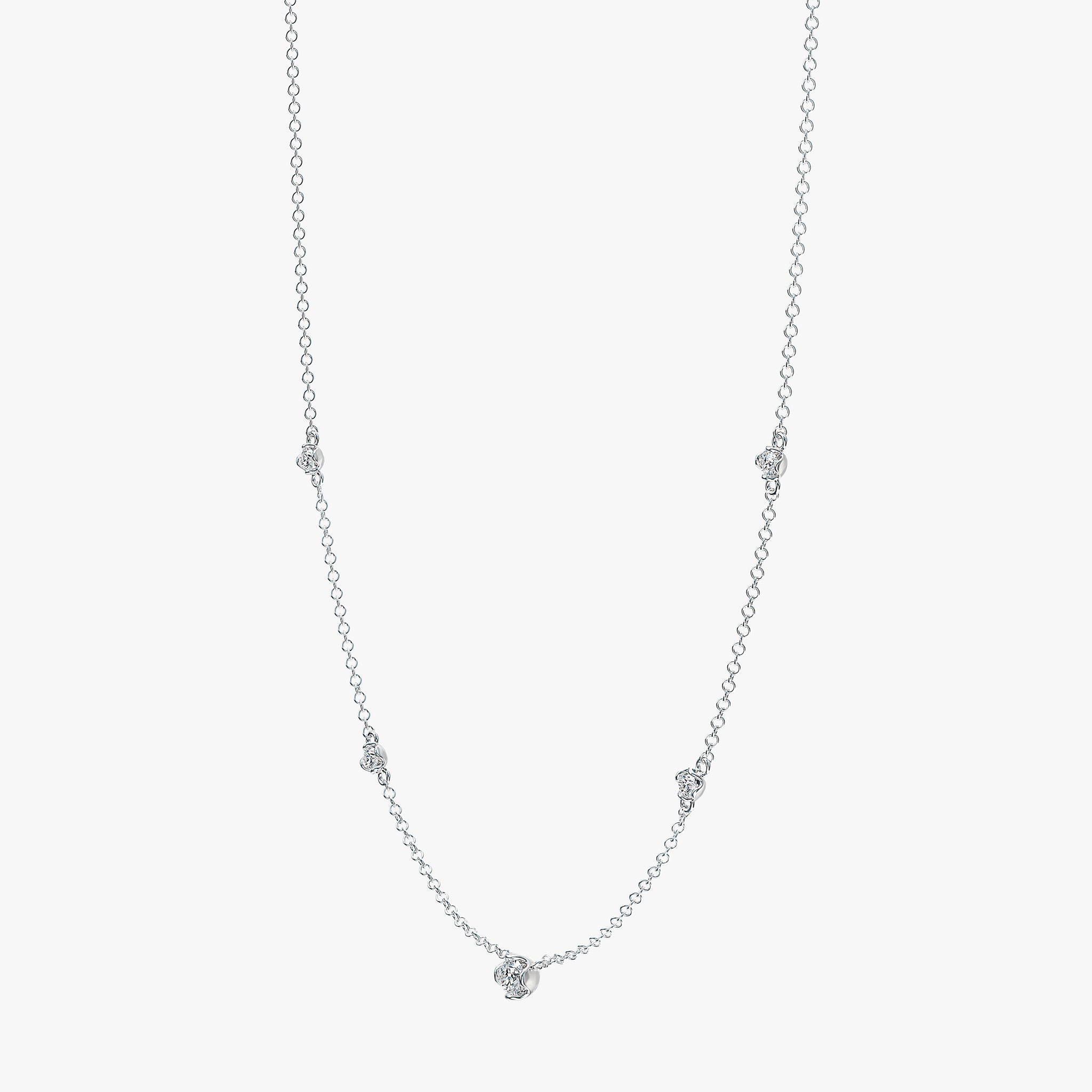 J'EVAR 14KT White Gold By The Yard ALTR Lab Grown Diamond Necklace Perspective View