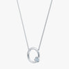 J'EVAR Sterling Silver Circle of Life ALTR Lab Grown Diamond Necklace Perspective View | 0.20 CT
