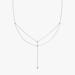 Double-Layered Lariat Necklace
