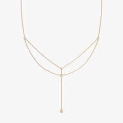 Double-Layered Lariat Necklace