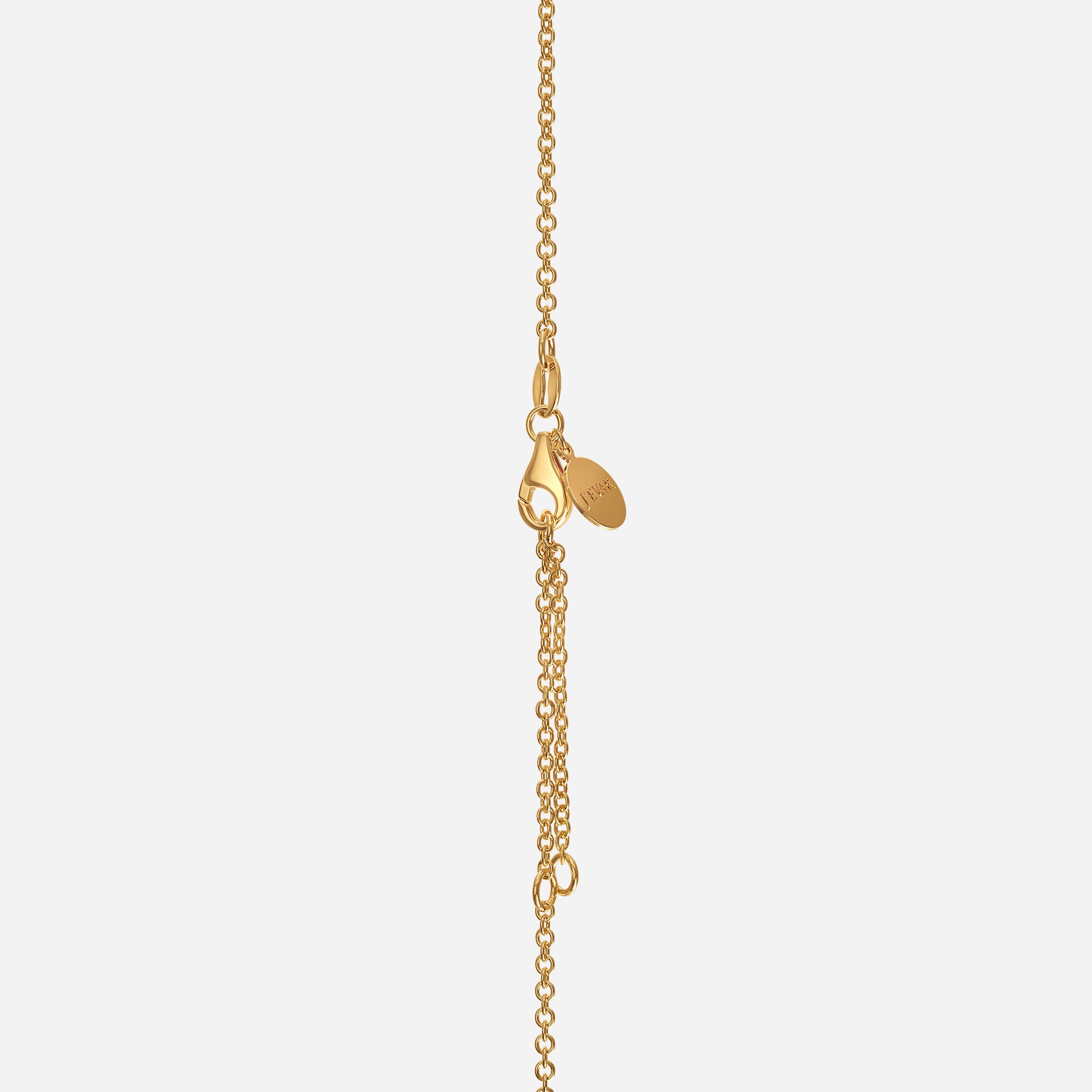 J'EVAR 14KT Yellow Gold Double-Layered Lariat ALTR Lab Grown Diamond Necklace Lock View