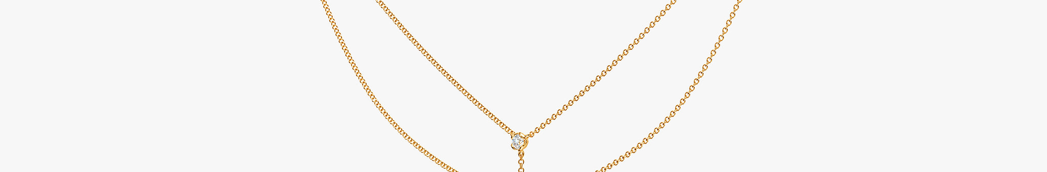 J'EVAR 14KT Yellow Gold Double-Layered Lariat ALTR Lab Grown Diamond Necklace Perspective View