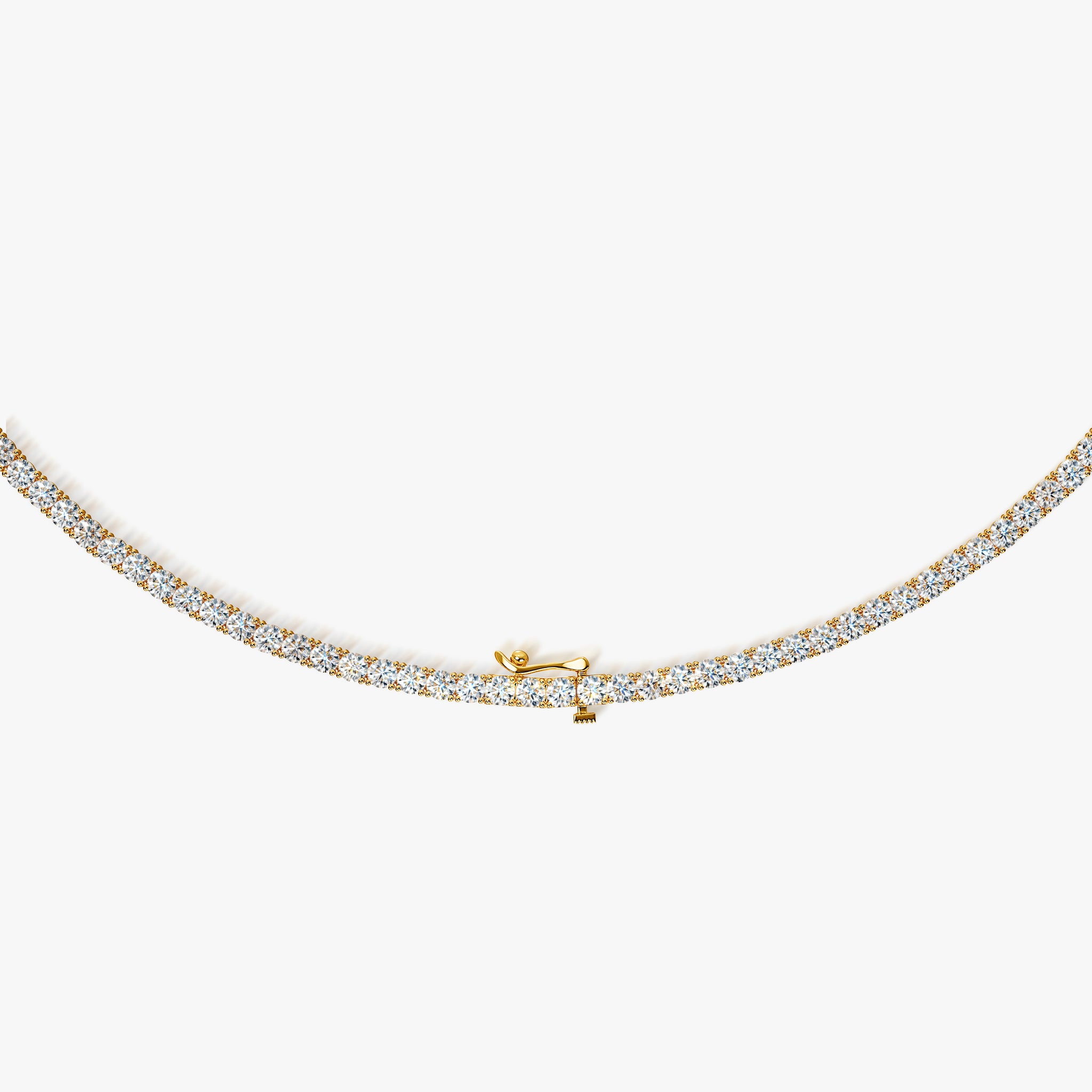 J'EVAR 18KT Yellow Gold Riviera ALTR Lab Grown Diamond Necklace Lock View