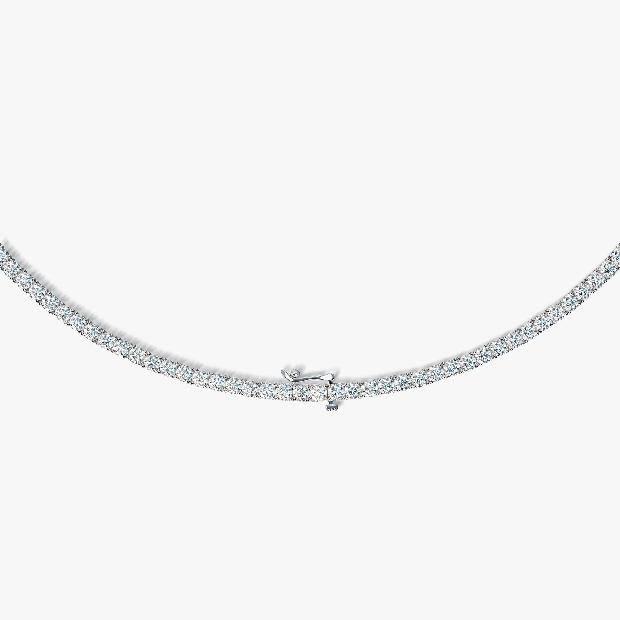 J'EVAR 18KT White Gold Riviera ALTR Lab Grown Diamond Necklace Lock View