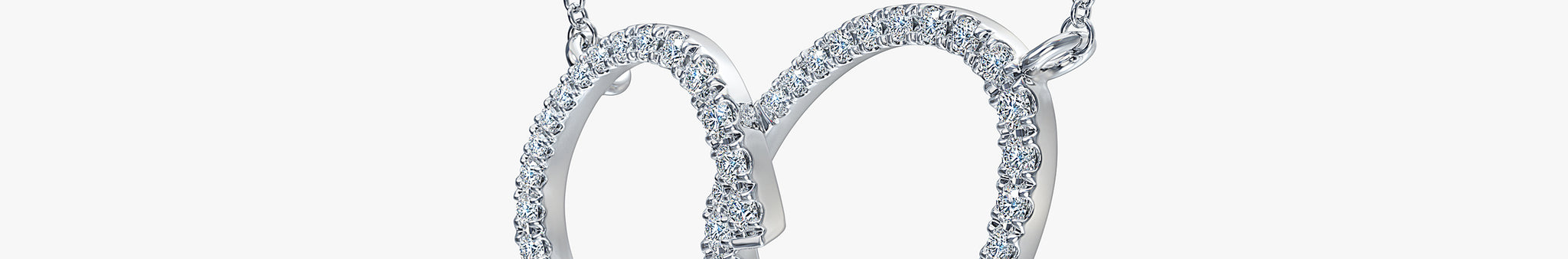 J'EVAR 14KT White Gold Heart ALTR Lab Grown Diamond Necklace Perspective View