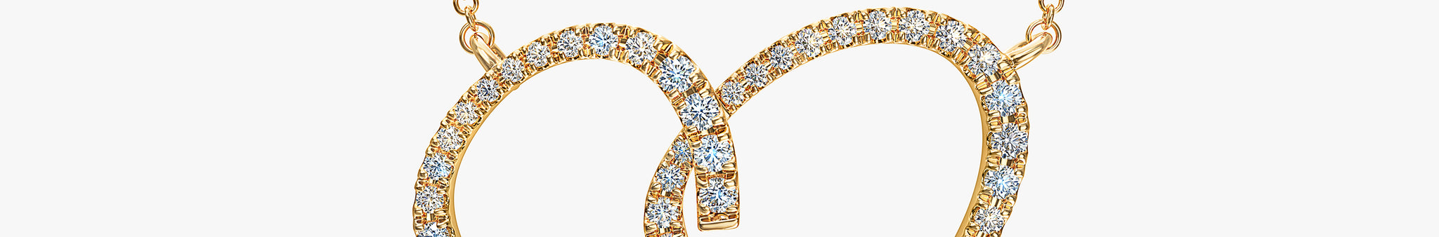 J'EVAR 14KT Yellow Gold Heart ALTR Lab Grown Diamond Necklace Front View