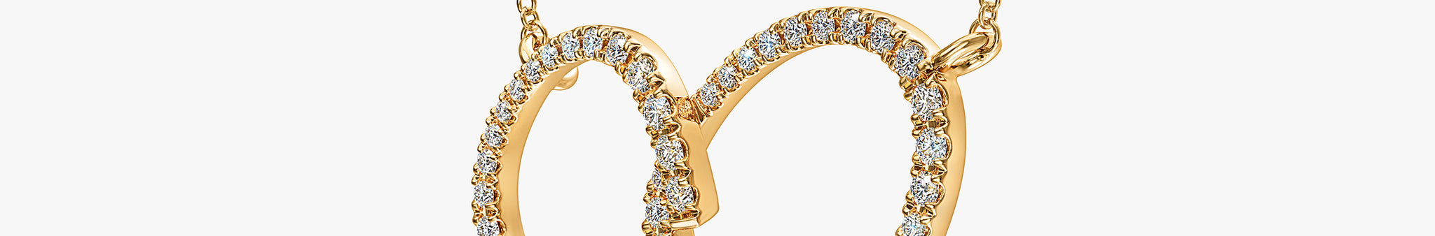 J'EVAR 14KT Yellow Gold Heart ALTR Lab Grown Diamond Necklace Perspective View
