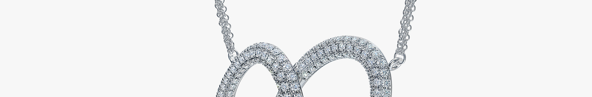 J'EVAR 14KT White Gold Pave Heart ALTR Lab Grown Diamond Necklace Perspective View