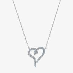 Pave Heart Diamond Necklace