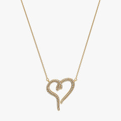 Pave Heart Diamond Necklace