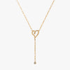 J'EVAR 14KT Yellow Gold Lariat Solitaire ALTR Lab Grown Diamond Necklace Perspective View | 0.10 CT