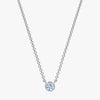 J'EVAR 14KT White Gold Solitaire ALTR Lab Grown Diamond Necklace Front View | 0.10 CT