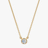 J'EVAR 14KT Yellow Gold ALTR Lab Grown Solitaire Diamond Necklace Front View | 0.20 CT