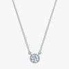 J'EVAR 14KT White Gold Solitaire ALTR Lab Grown Diamond Necklace Front View | 0.30 CT