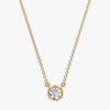 J'EVAR 14KT Yellow Gold ALTR Lab Grown Solitaire Diamond Necklace Front View | 0.30 CT