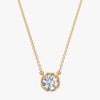 J'EVAR 14KT Yellow Gold ALTR Lab Grown Solitaire Diamond Necklace Front View | 0.70 CT