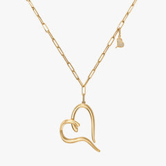 Heart Charm Diamond Necklace