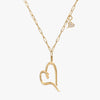 J'EVAR 14KT Yellow Gold Heart Charm ALTR Lab Grown Diamond Necklace Perspective View | 0.10 CT