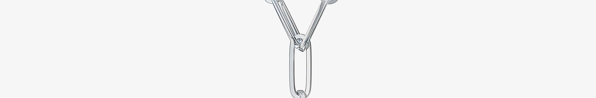 J'EVAR 14KT White Gold Paperclip Lariat Heart Lab Grown Diamond Necklace Perspective View