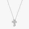 J'EVAR 14KT White Gold Unity Cross ALTR Lab Grown Diamond Necklace Perspective View | 1.00 CT